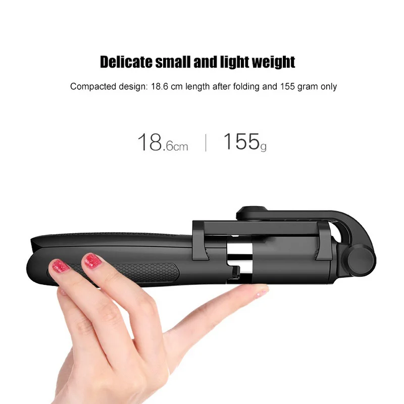 360 Rotation Mini Foldable Tripod 2 in 1 Monopod Selfie Stick Bluetooth Wireless Remote Control Shutter for Xiaomi  Android iOS (17)