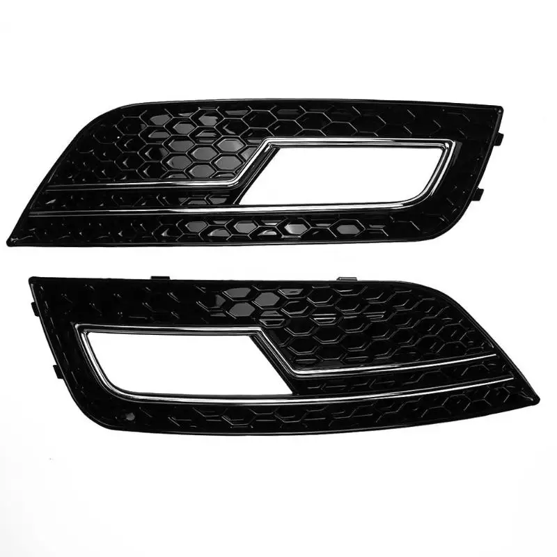 

2pcs Car Front Bumper Bar Fog Lights Cover Grilles for Audi A4B9 S4 RS4 13-15 Auto Interior Accessories Replacement part
