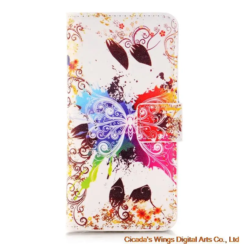 Для apple iphone 8 7 6 6 S Plus X XS MAX XR 5s SE 5 pu кожаный чехол для телефона с бабочками Fly Flower Painted flip Wallet слоты для карт