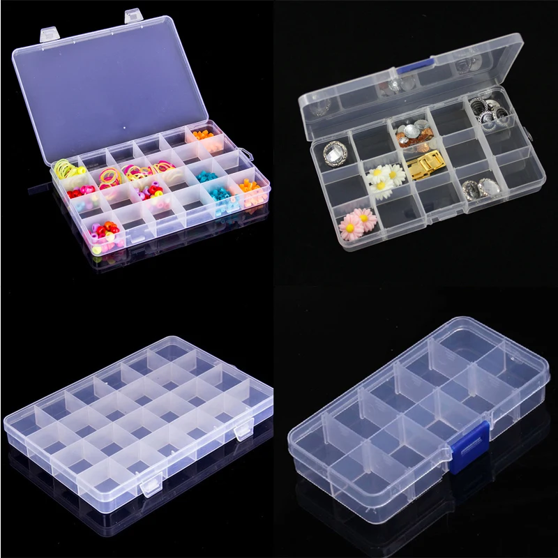 

Sale Jewelry Beads Boxes Adjustable Six Multi-Size Plastic Loom Band Rectangula & Square Storage Box