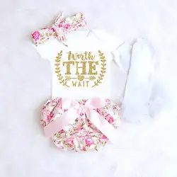 Детская одежда для новорожденных девочек Наборы для ухода за кожей ребенка Гитл короткий рукав o-образным вырезом Корректирующие боди для