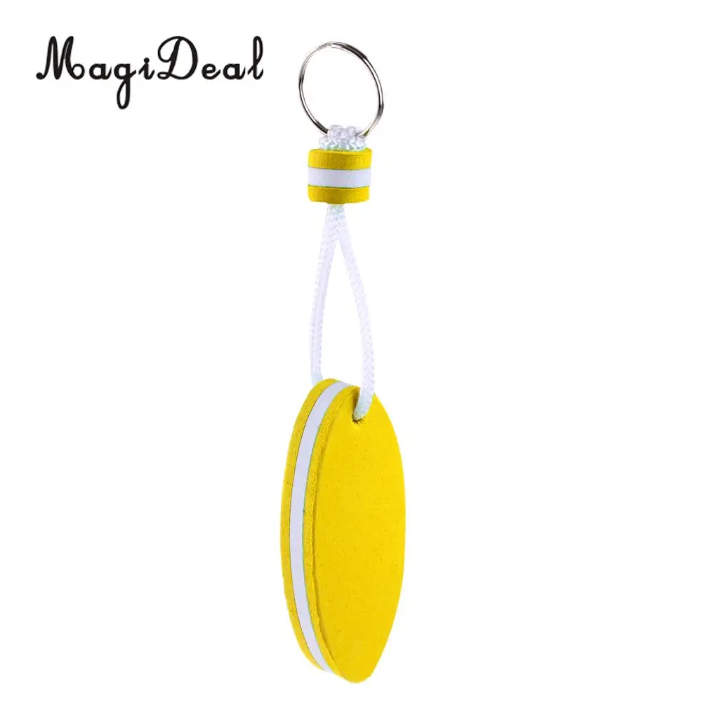 MagiDeal 5 Pieces Oval Shaped EVA Foam Floating Key Ring Boat Keychain for Marine Fishing Rafting Canoeing Sailing Accessories