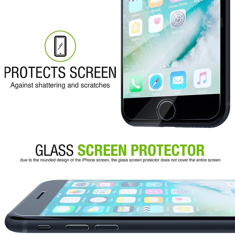 Portefeuille For iPhone 7 Case 360 Slim Clear Glass Screen Protector Cover For iPhone 8 Plus 6 6S 5 5S SE 5C X 4 4s Accessories (2)