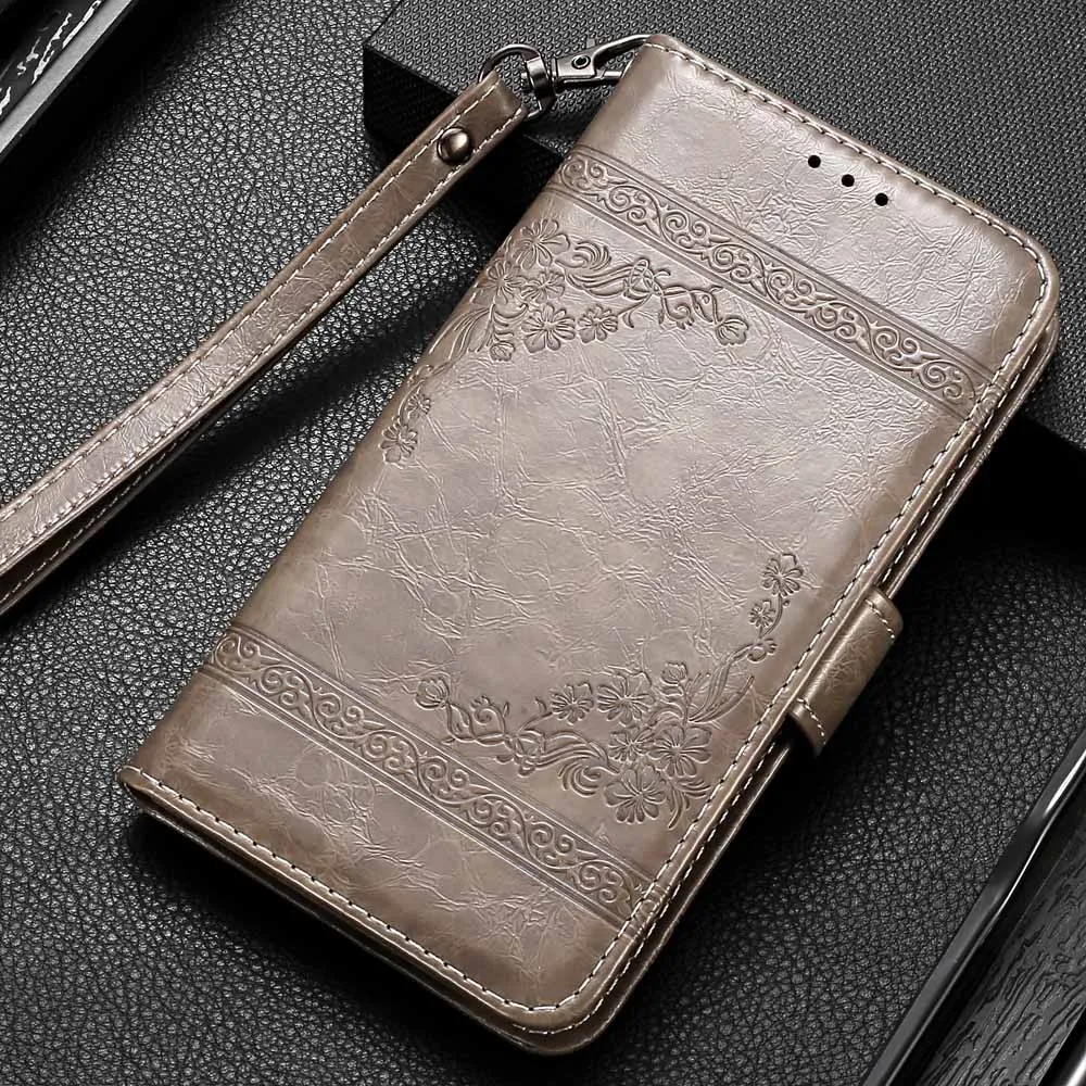 Чехол для Vernee X2 M3 M6 M8 T3 Pro X1, роскошный винтажный кожаный чехол-кошелек с карманом для карт, сумка для телефона с подставкой - Цвет: Y Grey
