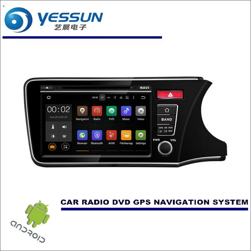 

YESSUN Wince / Android Car Multimedia Navigation System For Honda CITY 2014~2017 RHD CD DVD GPS Player Navi Radio Stereo Screen