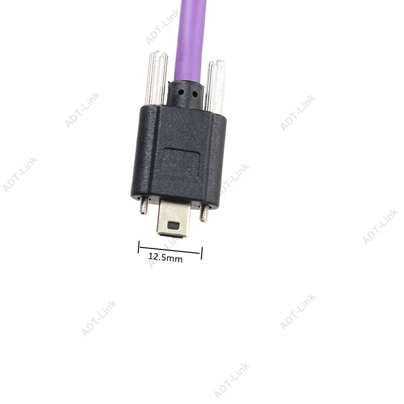 Câmera de Visão de Máquina 5pin com Parafuso de Fixação para Fonte de Imagem Mini Cabo Industrial Imagem Daheng Hikvision Usb 2.0 - Image 2