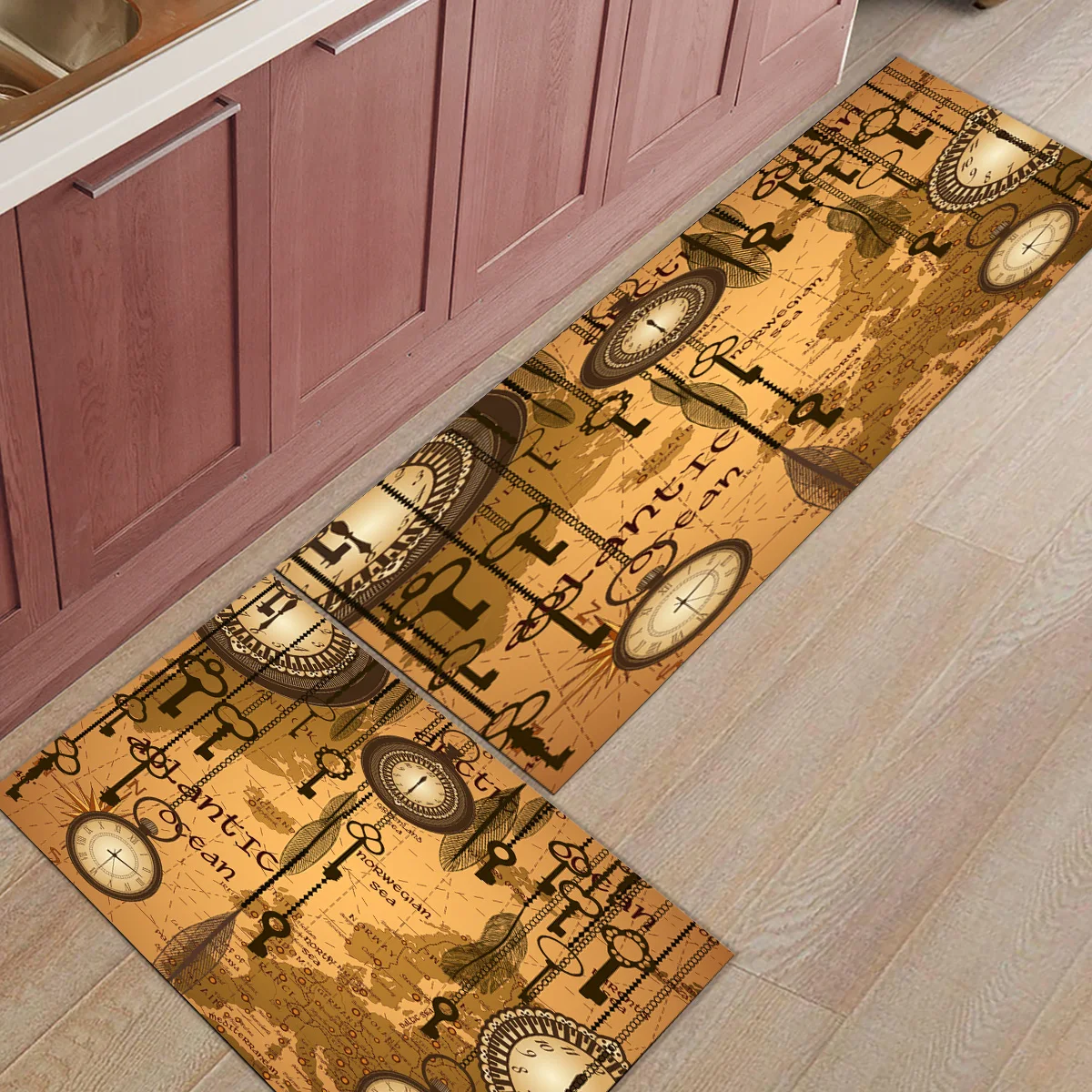 Антикварная Европа карта 2 шт Коврик Коврики для входа аксессуары для ванной комнаты Набор грязи мусора грязи Траппер пол ковры личный