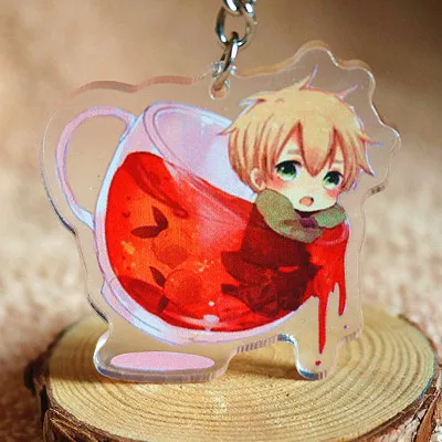 Hetalia Axis Powers UK USA In The Wine милый дизайн Брелоки для ключей, брелоки с принтом - Цвет: 6cm  B