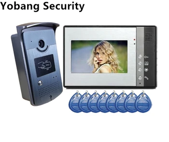 

Yobang Security Home Wired Cheap 7 inch LCD Color Video Door Phone DoorBell Intercom System IR Night vision Camera