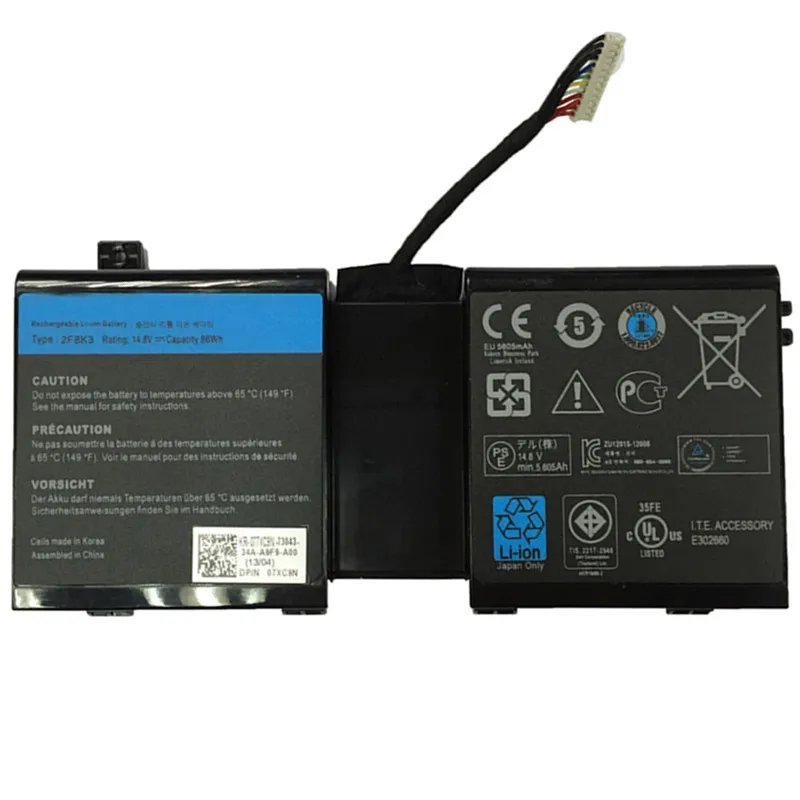 7XINbox 14 8 V 86Wh 2F8K3 0KJ2PX G33TT 02F8K3 KJ2PX Аккумулятор для ноутбука Dell Alienware 17 17X 18 18X M18X M17X ALW18D 1788