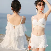 Женский купальный костюм из двух частей, купальник для микро бикини, раздельные купальники для девочек, новинка, супер девушка, три Сексуальные корейские Полиэстеровые