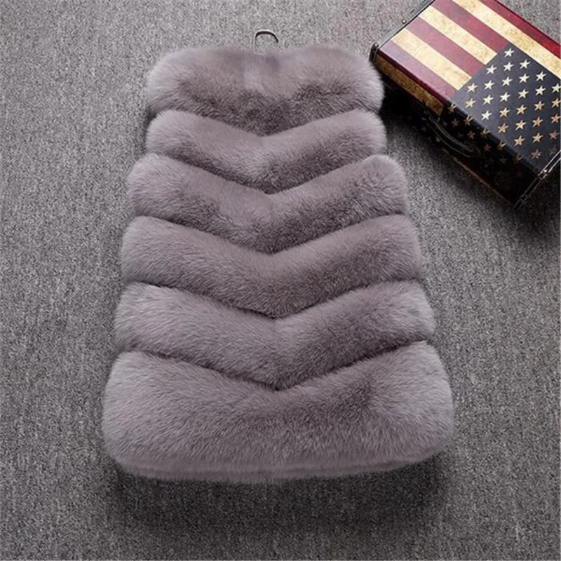 Зимний пушистый жилет 6XL 2019 женское импортное пальто меховой высококачественное