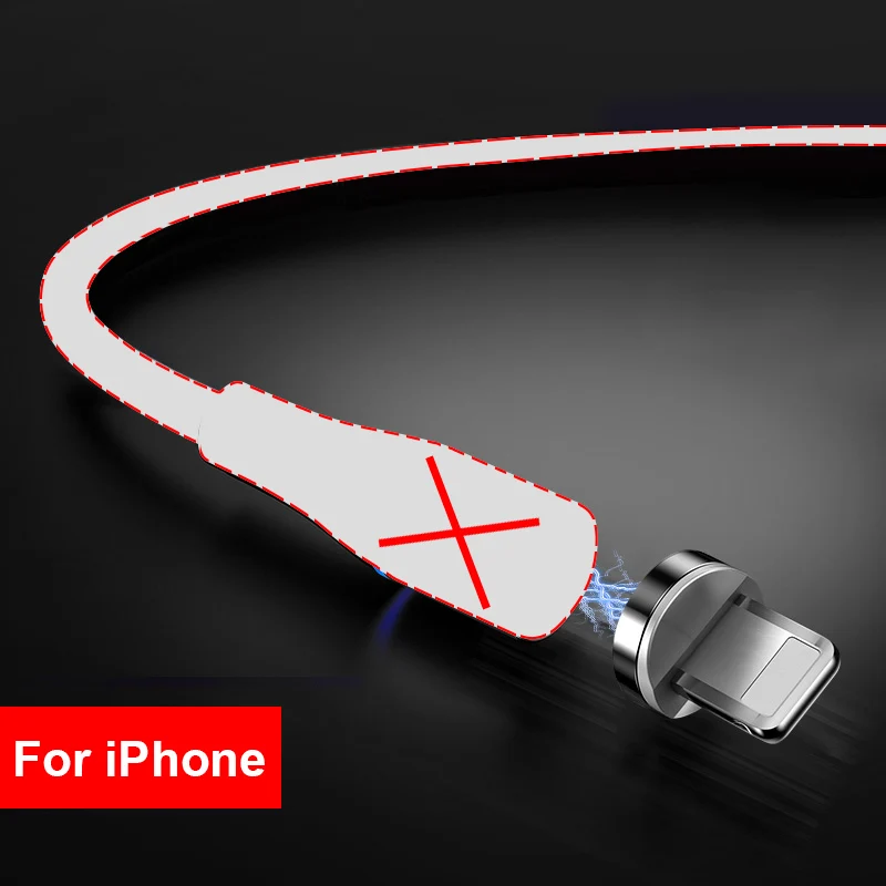 Romichw 3A Magetic кабель для быстрой зарядки Micro usb type C кабель Oneplus 6t для Redmi Note 7 K20 Pro кабель зарядное устройство для iPhone X XR - Цвет: Only IOS Plug