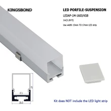 10 шт./партия квадратный алюминиевый профиль для светодиодов с подвесная проволока для потолка или подвесная Световая трубка свинцовая прожектор бокового освещения работа