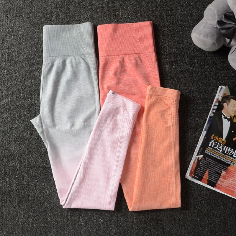 

yoga pants women ombre leggings sport women fitness high waist energy vital seamless leggings women fitness gym shark leggins
