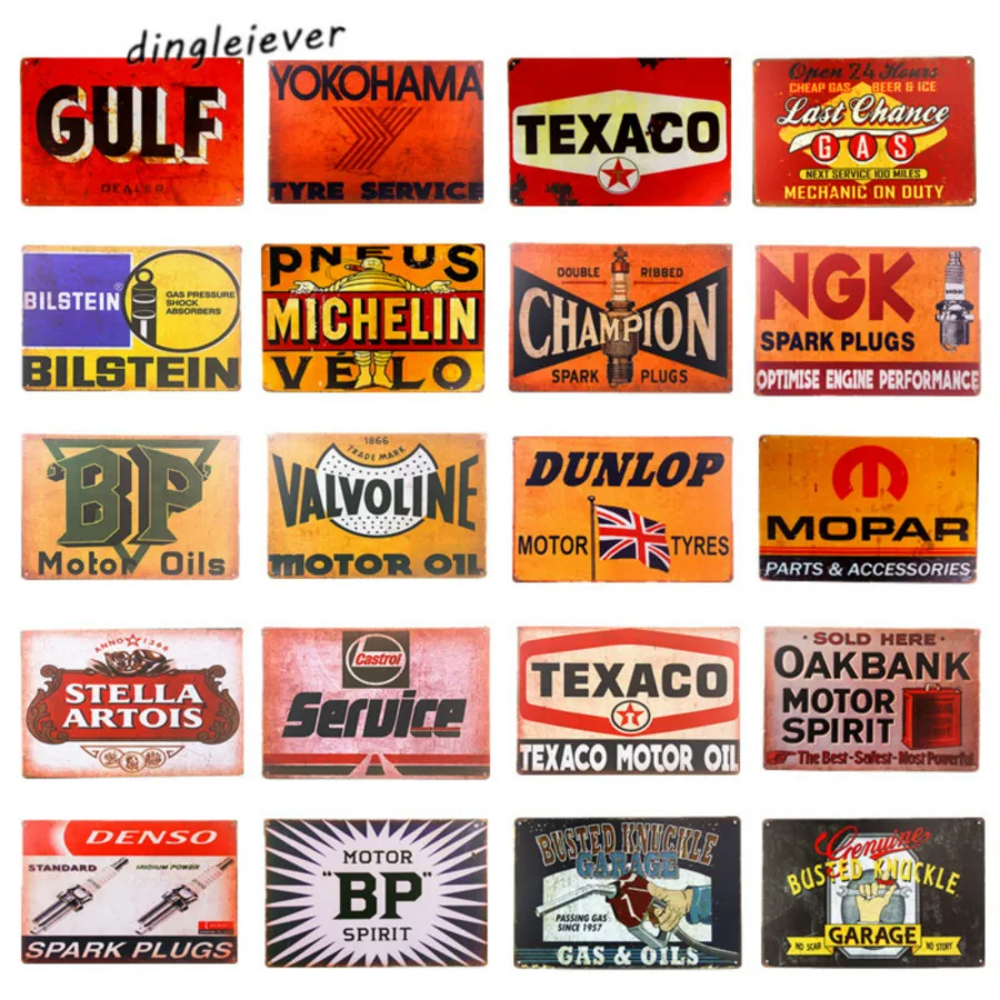 Metal Tin Sign shock absorbers Decor Bar Pub Home Vintage Retro Poster