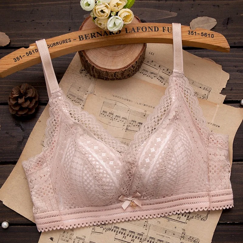 

New Sexy Lace bra for women Wire Free Seamless Lingerie Adjusted Wireless bras small underwear show Bralette lingerie female