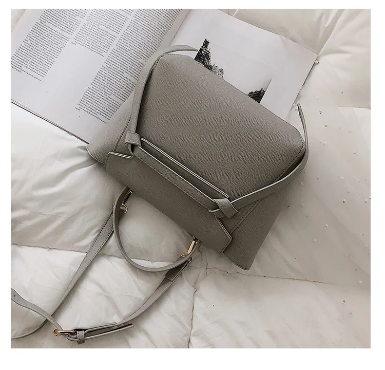 JI HAO/брендовая дизайнерская сумка для женщин, простая женская сумка на плечо из искусственной кожи, универсальная модная однотонная женская сумка