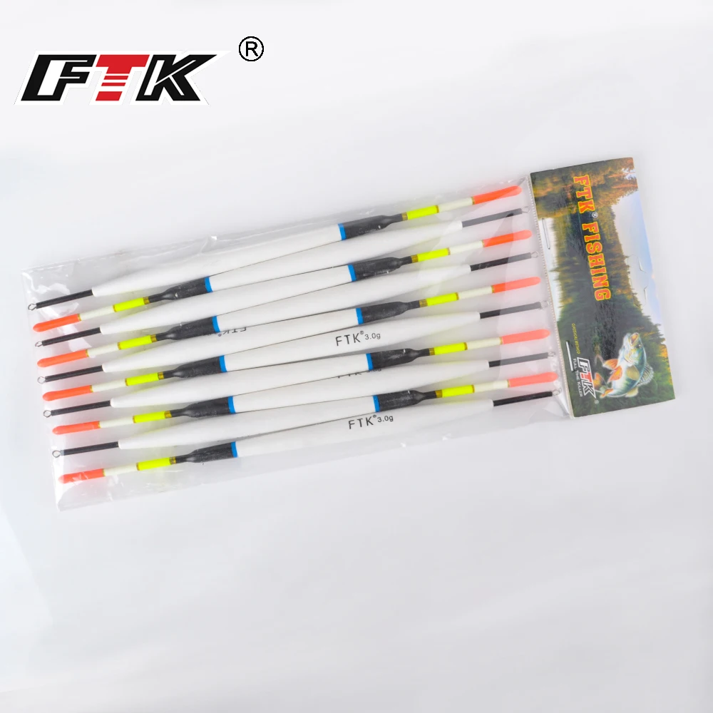 

FTK Barguzinsky Fir 10 Pcs/Lot Bobber Fishing Float Length 20.5CM For Carp Fishing Tackle Accessories Float 2G