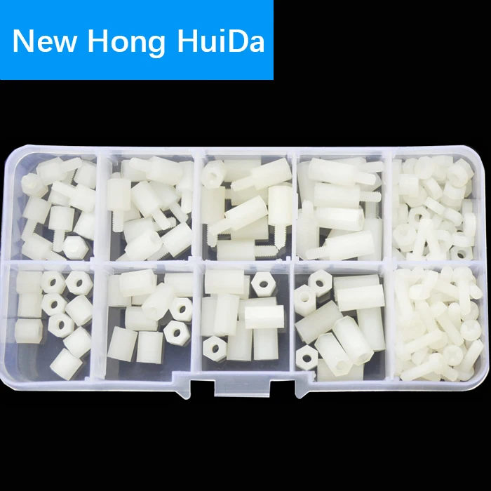 

M3 MaleFemale Nylon Hex Standoff Plastic Thread PCB Motherboard Spacer Assortment Kit WhiteQuadcopter Drone ComputerCircuitBoard