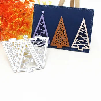

3Pcs Trees Christmas Cards DIY Scrapbooking Photo Album Paper Card Craft Cute Embossing Metal Cutting Dies Stencils Scrapbooking