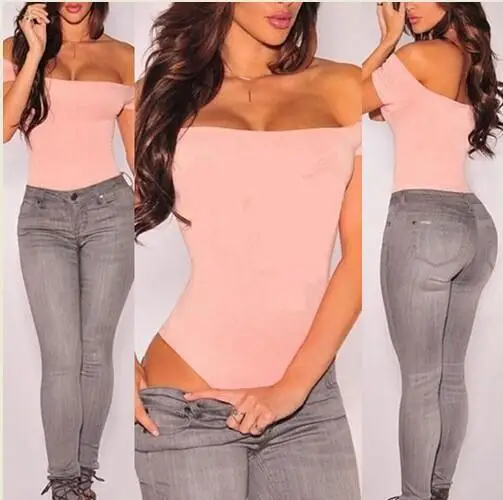 

2019 spring and summer new hot fashion solid color sexy word collar conjoined comfortable thong a015