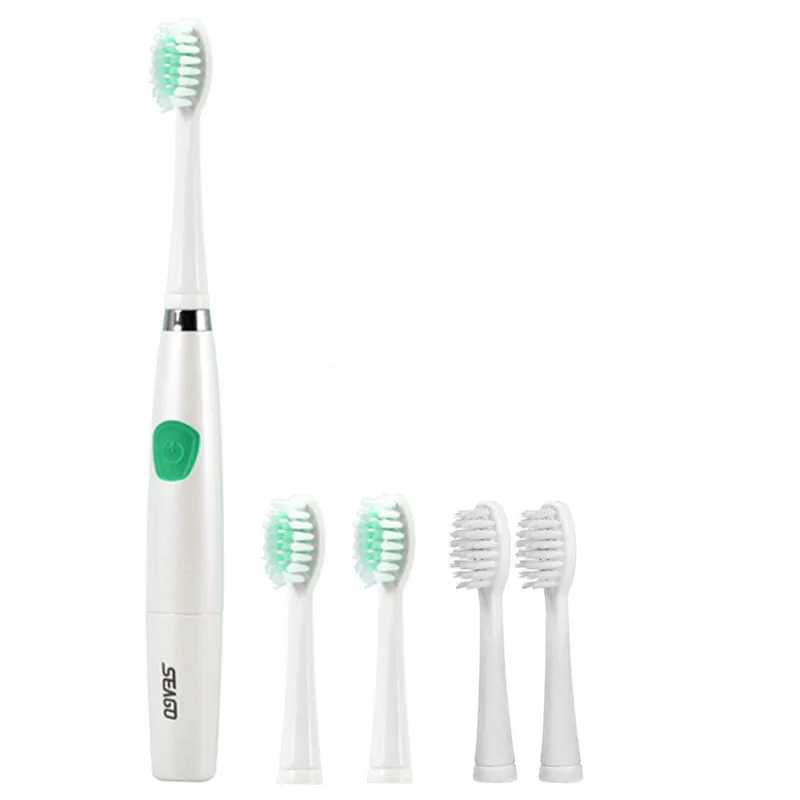 Seago SG-612 Electric Sonic toothbrush Intelligent 2 mins timer 5 brush heads Battery Power ABS/TBE Tooth teeth brush Oral Care Seago SG-612 Electric Sonic toothbrush Intelligent 2 mins timer 5 brush heads Battery Power ABS/TBE Tooth teeth brush Oral Care