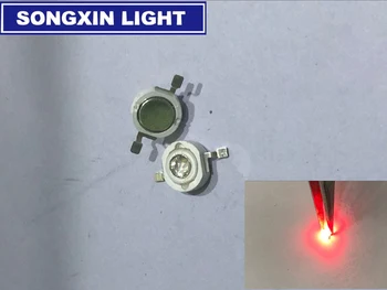 

Free shipping!50pcs/lot 3W Red LED chip Lamp beads Pure Red 620-623nm 2.2-2.4 V 50-60LM 42mil