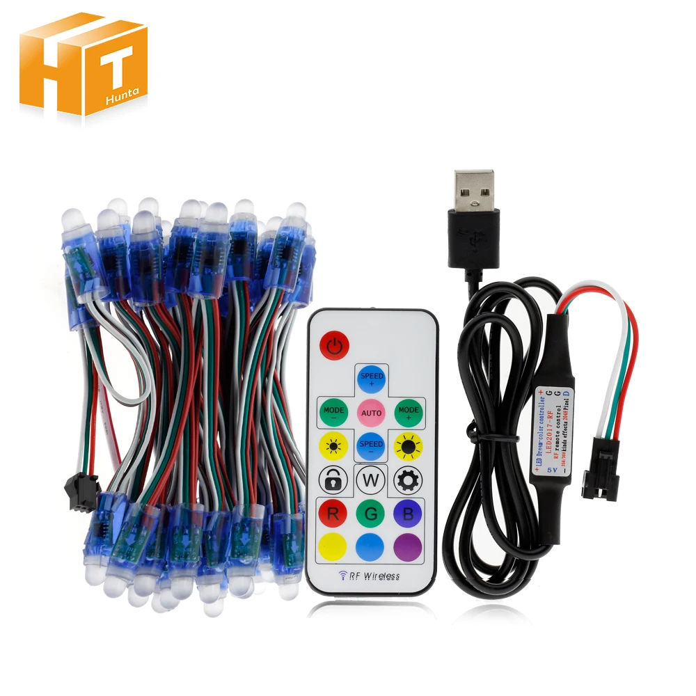 

WS2811 IC LED Strip Module Set DC5V Full Color LED Module with 3Keys/9Keys/17Keys RF Music Controller Backlight LED Strip Light