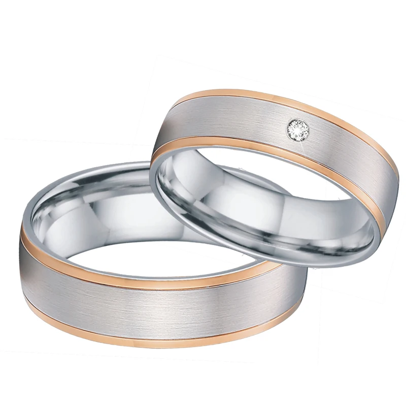 Beautiful Rose Red Love Promise rings for women Alliance Wedding Band Couple Rings pair set Men jewelry Bague anel anillos  (3)