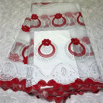 

High Quality Latest African Lace Fabric With Stone Beaded Bride French Net Lace Fabric Guipure Nigerian Lace Fabrics(WDLY-4-19