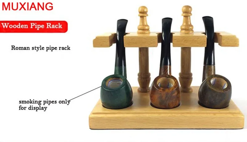 1 upright wooden 3 pipe racks