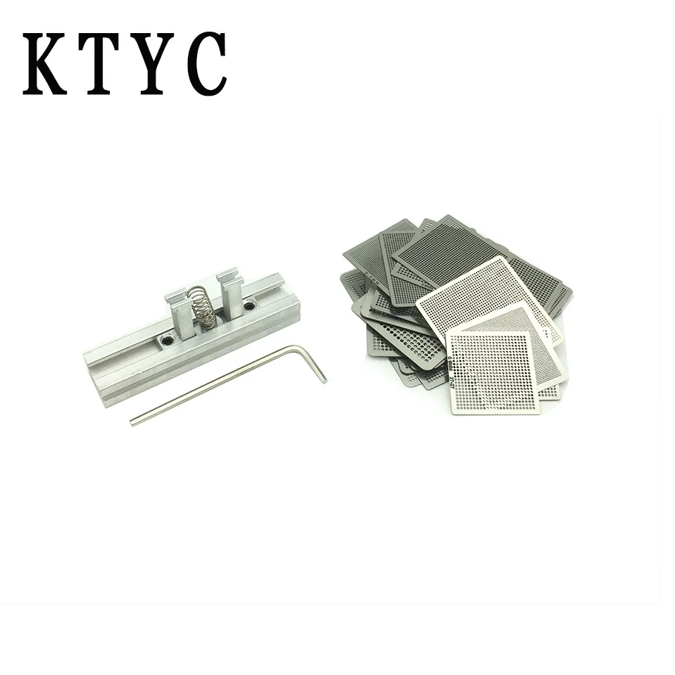 

27pcs BGA Directly Heat Rework Reballing Universal Stencil Template + BGA Reballing Kit Station