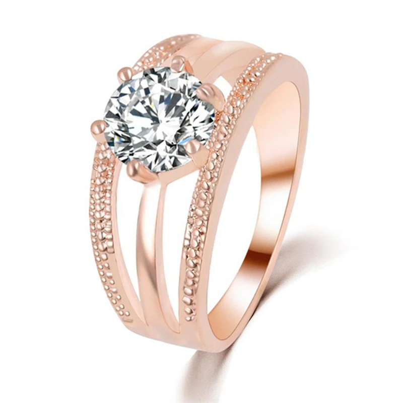 

ROXI Silver Color Austrian Crystal Ring Rose Gold Color Hollow Ring bague femme Engagement anel Rings for Women Wedding Jewelry