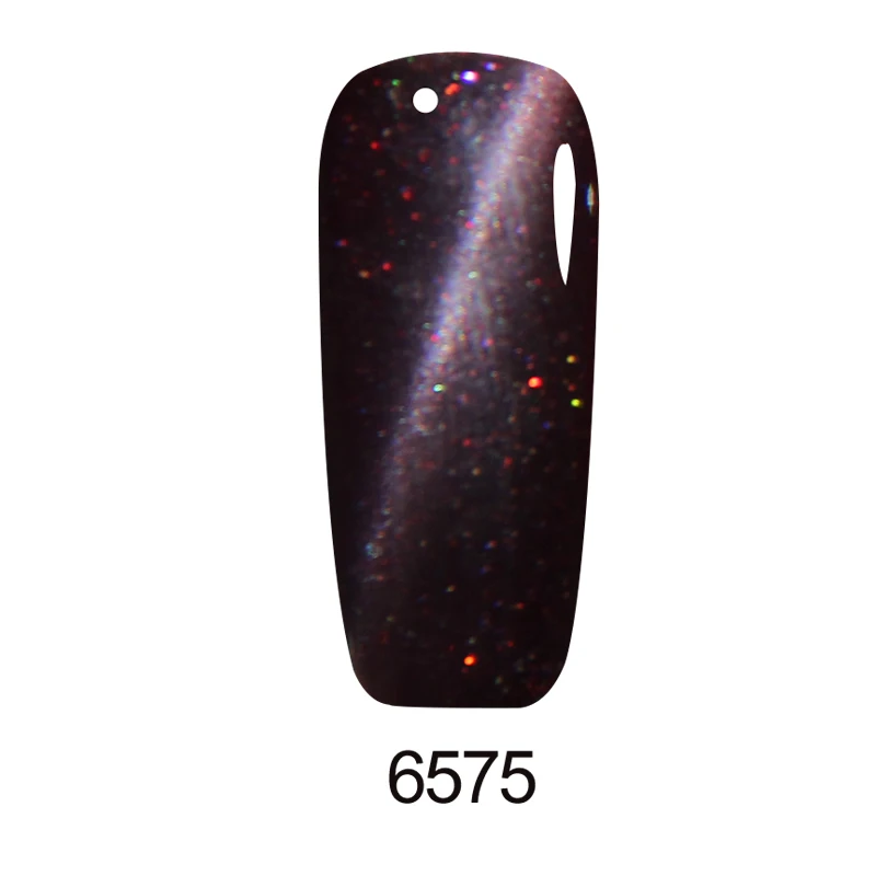 Гель для ногтей "Кошачьи Глаза", 7 мл, полигель-лак для ногтей с эффектом замачивания, топ и основа, Полупостоянный УФ-лак, 24 цвета для маникюра - Цвет: 6575