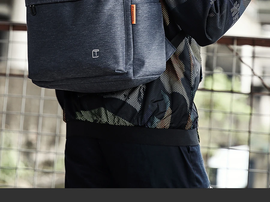 Tangcool универсальный Зарядка через USB для мужчин 15 дюймов ноутбука Рюкзаки для подростка Mochila отдыха и путешествий модный мужской рюкзак