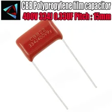 10 шт. 400 V 334J 0,33 мкФ шаг 15 мм 400 V 330NF 334 CBB конденсатор из полипропиленовой пленки