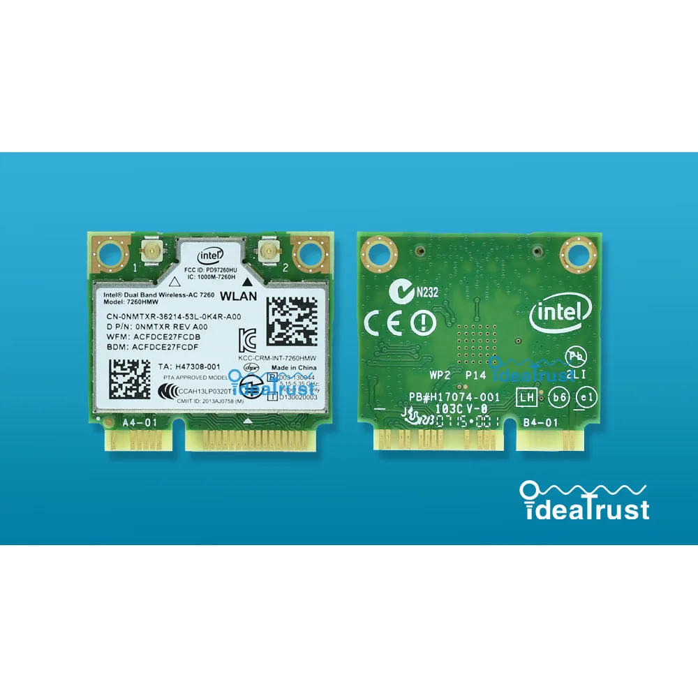 Абсолютно новая для Intel 7260 Intel7260 7260AC 7260HMW 2,4& 5G 867M Bluetooth 4,0 Mini PCIe WiFi беспроводная сетевая карта