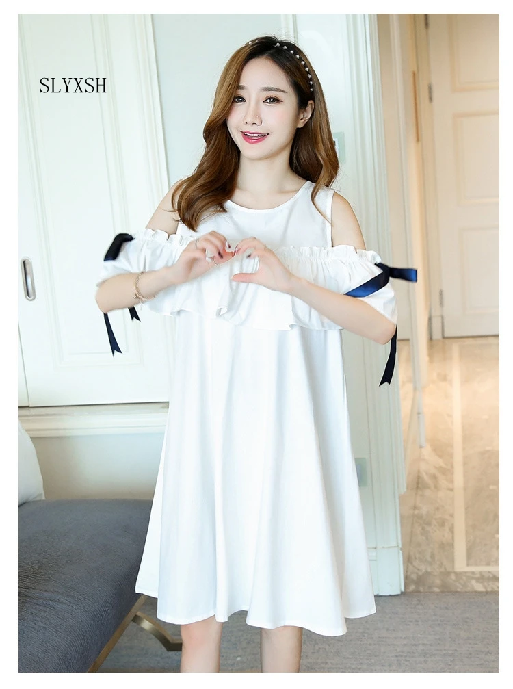 

2019 Summer new Maternity Dresses Cat Pattern Pregnant Women Nursing Clothes Short Sleeve Breast Feeding Dress Maternity Clothes