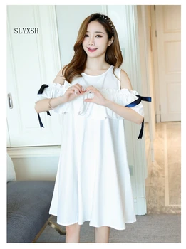 

2019 Summer new Maternity Dresses Cat Pattern Pregnant Women Nursing Clothes Short Sleeve Breast Feeding Dress Maternity Clothes