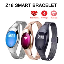 Z18 смарт-браслет для Для женщин уровень кислорода в крови/монитор сердечного ритма Фитнес трекер Браслет наручные часы женские браслет 10 шт