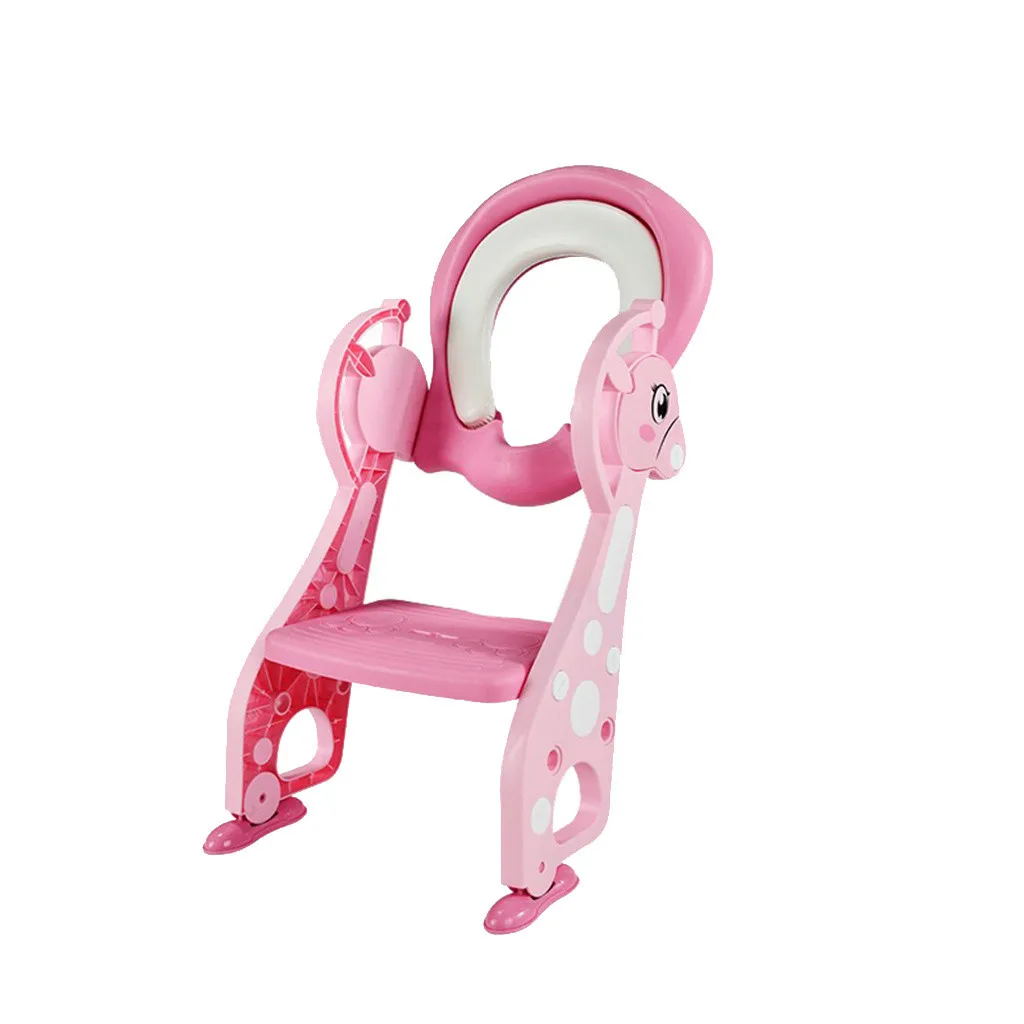 Drop Shipping Children Portable Deer Toilet Ring Baby Outdoor Travel Potty Folding Chair Baby Lovely Chair