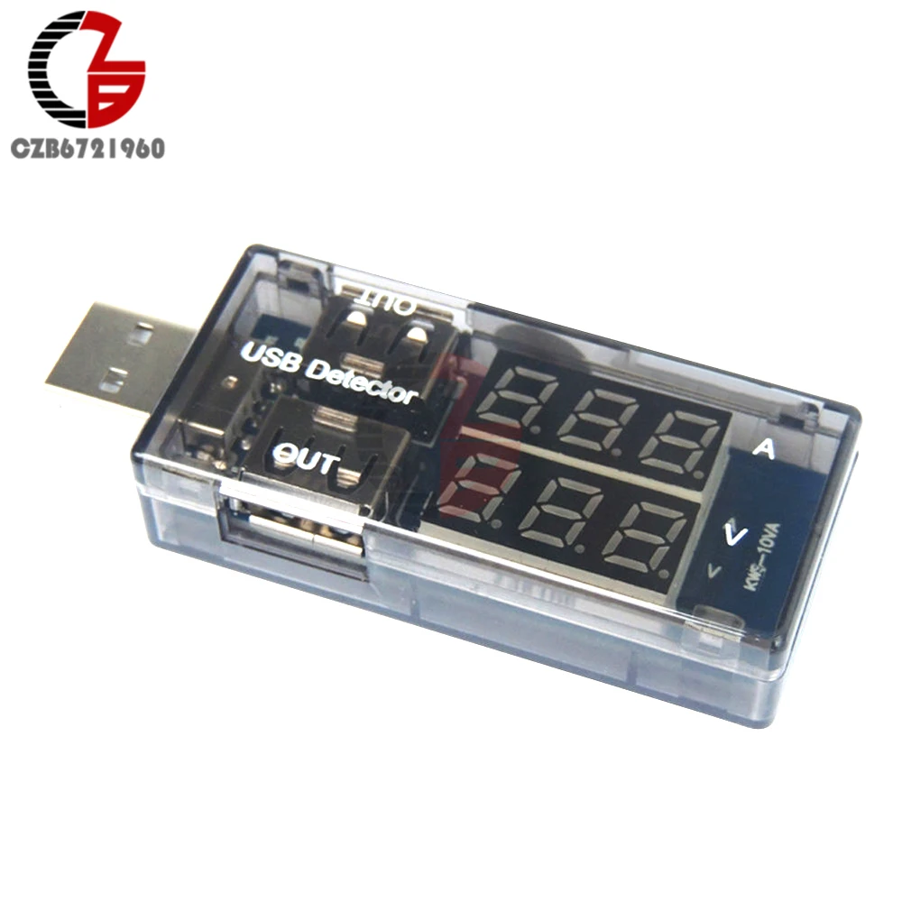 Двойной USB тестер цифровой вольтметр Амперметр USB зарядное устройство Доктор ток измеритель напряжения детектор напряжения красный синий двойной светодиодный дисплей