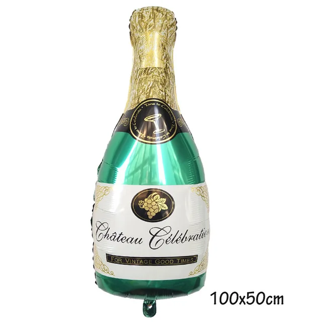 Вечерние бокалы для шампанского с золотой короной, фольгированные шары для виски, праздничные гелиевые шары - Цвет: MV042