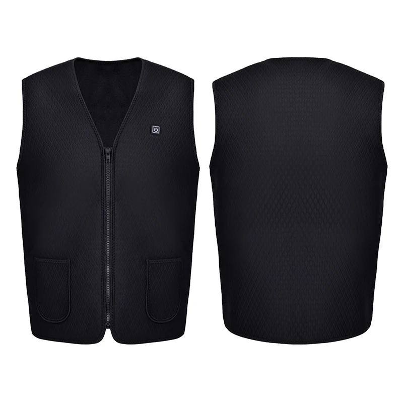 Tanie Podgrzewacz Usb kamizelka myśliwska kurtka ocieplana ogrzewanie zimowe ubrania mężczyźni termiczna kamizelka bez rękawów turystyka wspinaczka