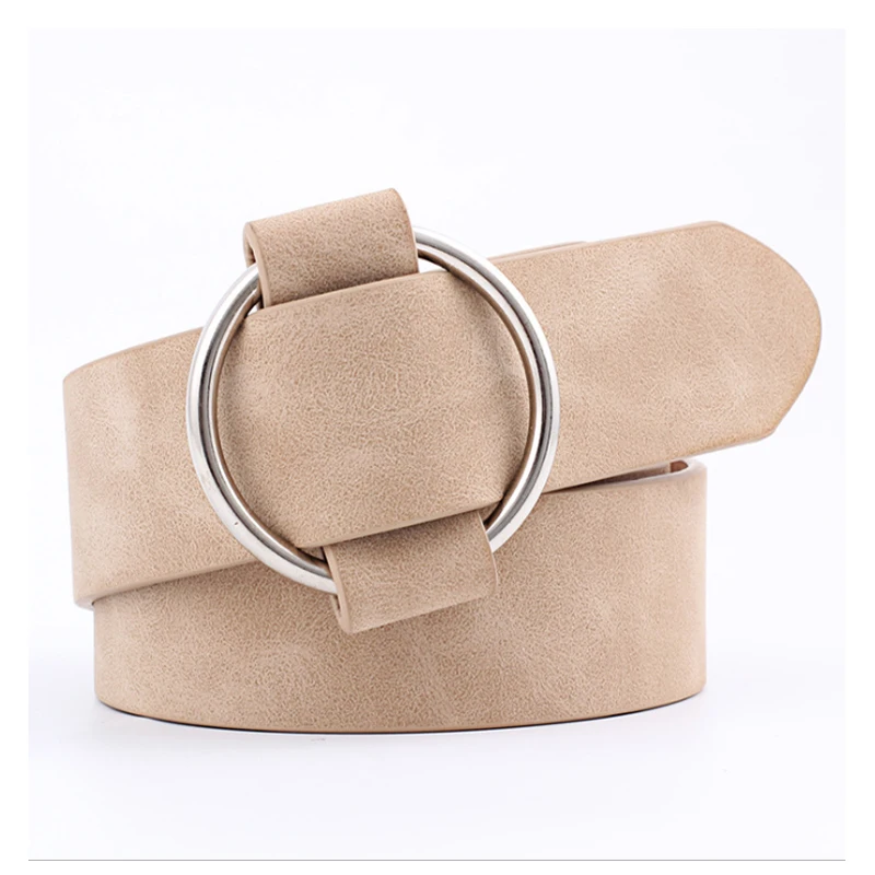 Fashion Women Waist Belt Lady Vintage Metal Boho Leather Round Buckle Waist Belt Waistband New