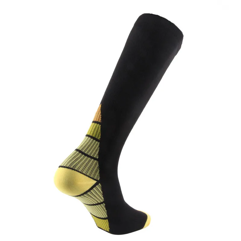 6 пар компрессионных носков для мужчин и женщин, Анти-усталость, компрессионные носки для путешествий, повышающие выносливость, облегчение боли в ногах, носки ниже - Цвет: Yellow