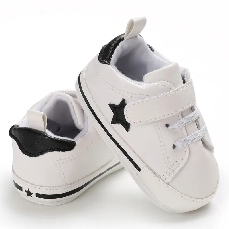 0-18 м для маленьких мальчиков и девочек обувь крюк-петля мягкой подошвой Обувь из искусственной кожи обувь первые ходоки обувь