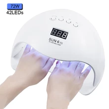 72/54/36 Вт УФ лампа Светодиодный лампа для ногтей лак для ногтей Сушилка для ногтей гель лак для ногтей с инфракрасный чувствительный 30/60/90s таймер умная сенсорная кнопка