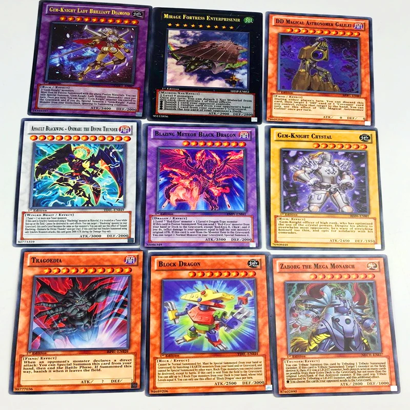 216pcs Game YGO Yu Gi Oh Playing Cards Cartoon Cards Yugioh Gaming Cards Japan Boy Girls Yu-Gi-Oh Cards Collection toys